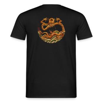Chinesisch_Drache_Verbotenen Stadt_Zhenglong - Men's T-Shirt - black - Back - AI Model Male 178 light (178cm)