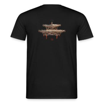 Chinesisch_Architektur_Zhichun1886_Sommerpalast - Men's T-Shirt - black - Back - AI Model Male 178 light (178cm)