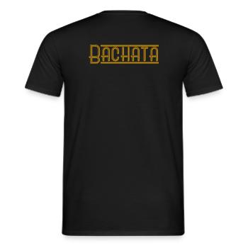 bachata - Men's T-Shirt - black - Back - AI Model Male 178 light (178cm)