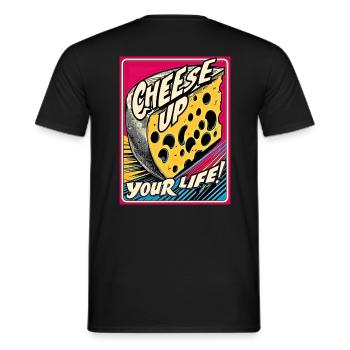 Cheese up your Life! - Männer T-Shirt - Schwarz - Hinten - AI Model Male 178 light (178cm)