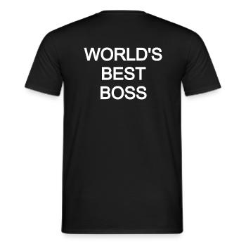 Der beste Chef der Welt - Männer T-Shirt - Schwarz - Hinten - AI Model Male 178 light (178cm)
