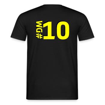 DM10-KARTON - Männer T-Shirt - Schwarz - Hinten - AI Model Male 178 light (178cm)