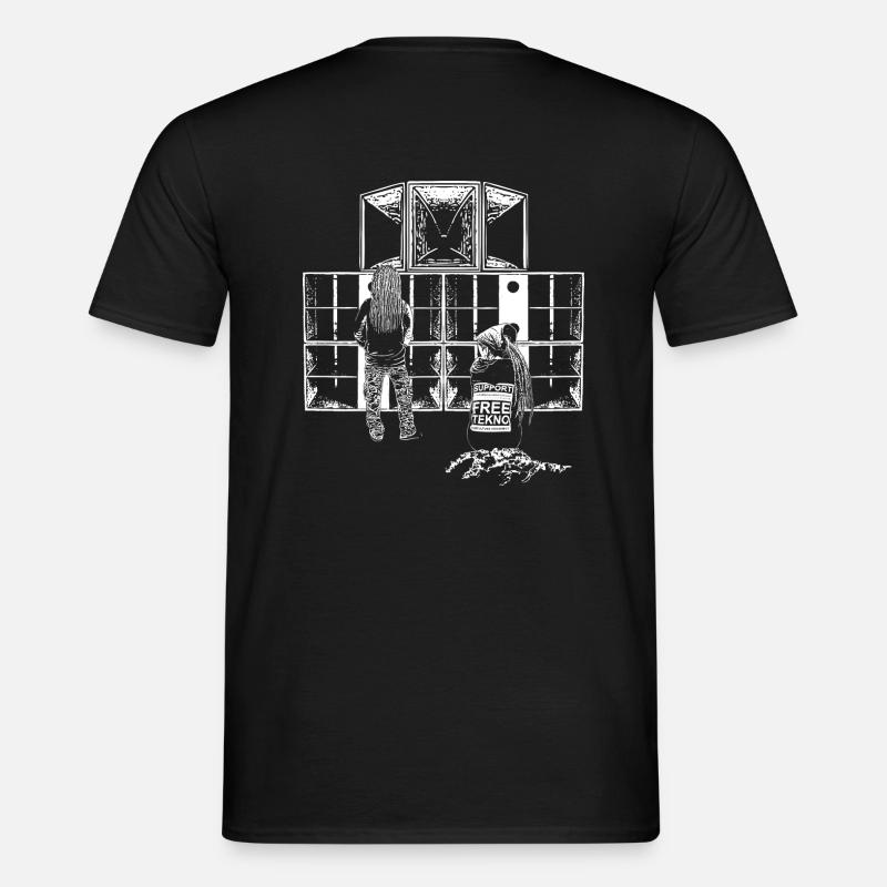 Support Free Tekno sound system - Men's T-Shirt - black