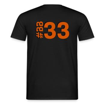 BB33-KARTON - Männer T-Shirt - Schwarz - Hinten - AI Model Male 178 light (178cm)