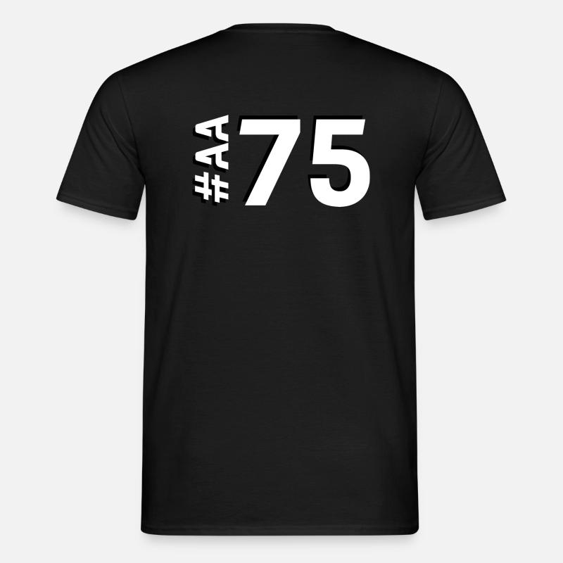 Nr. AA75 - Männer T-Shirt - Schwarz