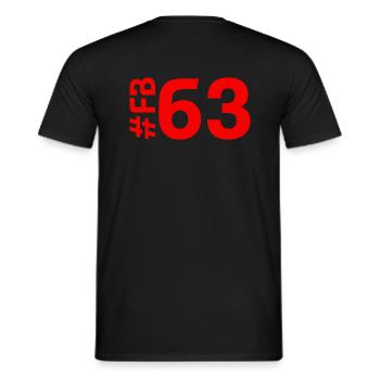 FB63 - T-shirt homme - noir - Dos - AI Model Male 178 light (178cm)