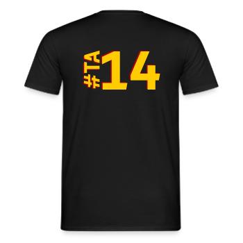 TA14-KARTON - Männer T-Shirt - Schwarz - Hinten - AI Model Male 178 light (178cm)