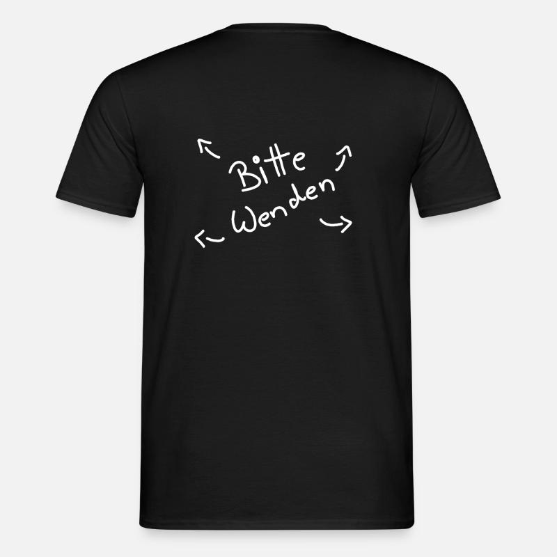 Bitte Wenden a la Schoki - Männer T-Shirt - Schwarz