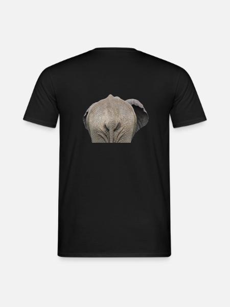The elephant popo - Men's T-Shirt - black