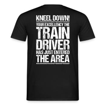 Conducteurs conducteurs conducteurs de locomotives - T-shirt homme - noir - Dos - AI Model Male 178 light (178cm)