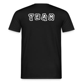Team - Men's T-Shirt - black - Back - AI Model Male 178 light (178cm)