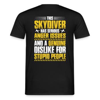 Parachutiste parachutiste parachutisme - T-shirt homme - noir - Dos - AI Model Male 178 light (178cm)