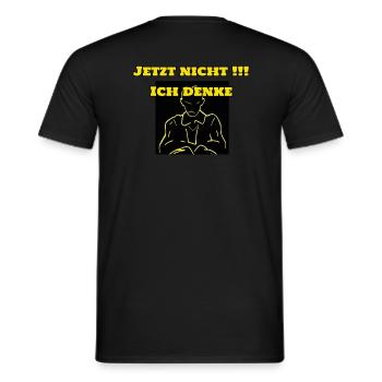 Jetzt nicht. Ich denke. - Männer T-Shirt - Schwarz - Hinten - AI Model Male 178 light (178cm)