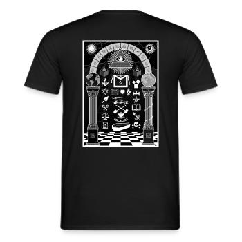 Zeichenbrett Schwarz - Männer T-Shirt - Schwarz - Hinten - AI Model Male 178 light (178cm)