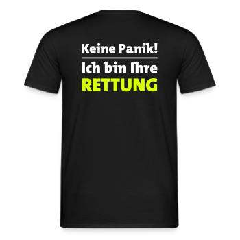 Rettung - Männer T-Shirt - Schwarz - Hinten - AI Model Male 178 light (178cm)