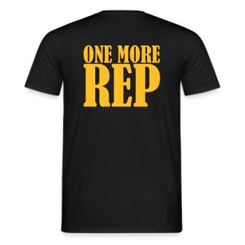 One More Rep - Men's T-Shirt - black - Back - AI Model Male 178 light (178cm)