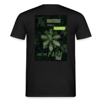 S’épanouir comme le palmier - T-shirt homme - noir - Dos - AI Model Male 178 light (178cm)