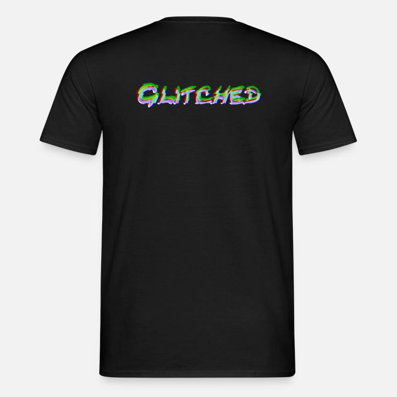 Glitched - Männer T-Shirt - Schwarz