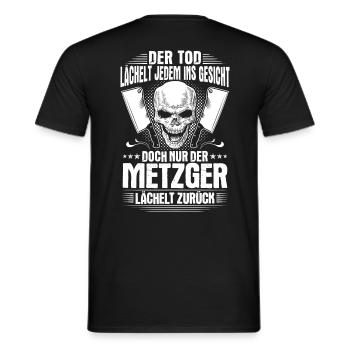 Metzger Metzgerei Fleischer Fleischerei Geschenk - Männer T-Shirt - Schwarz - Hinten - AI Model Male 178 light (178cm)