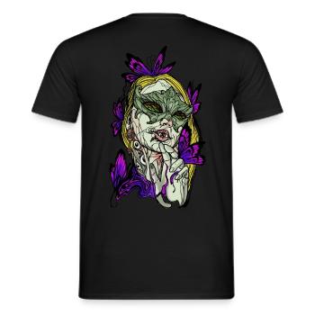 Butterfly lady - Men's T-Shirt - black - Back - AI Model Male 178 light (178cm)