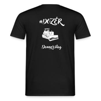 DOZER Donnerstag - Männer T-Shirt - Schwarz - Hinten - AI Model Male 178 light (178cm)