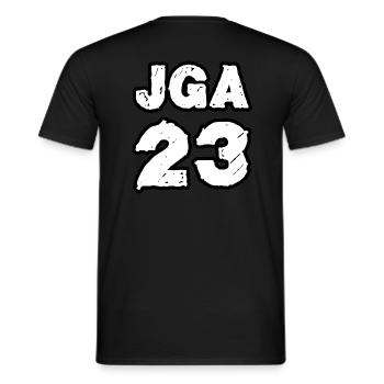 JGA 2023 23 - Männer T-Shirt - Schwarz - Hinten - AI Model Male 178 light (178cm)
