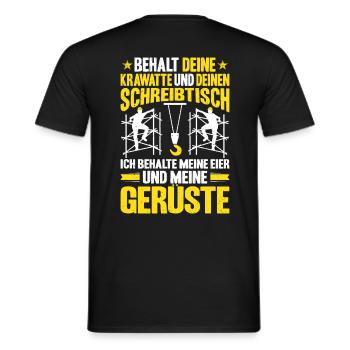 Gerüstbauer Gerüstbau Gerüster Geschenk - Männer T-Shirt - Schwarz - Hinten - AI Model Male 178 light (178cm)