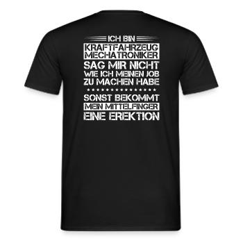 KFZ-Mechatroniker/Kraftfahrzeugmechatroniker/Autos - Männer T-Shirt - Schwarz - Hinten - AI Model Male 178 light (178cm)