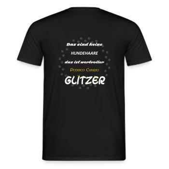 Podenco Canario Glitzer wA9W - Männer T-Shirt - Schwarz - Hinten - AI Model Male 178 light (178cm)
