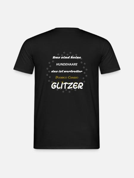 Podenco Canario Glitzer wA9W - Männer T-Shirt - Schwarz