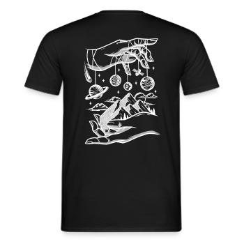 The universe in your hands - Männer T-Shirt - Schwarz - Hinten - AI Model Male 178 light (178cm)