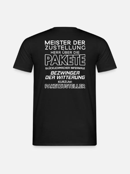 Paketzusteller/Postbote/Paketpostbote/Pakete - Männer T-Shirt - Schwarz