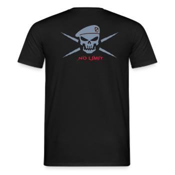 Tete de mort beret 2 - T-shirt homme - noir - Dos - AI Model Male 178 light (178cm)