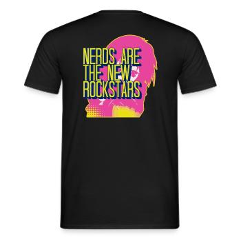 nerds are the new rockstars - Männer T-Shirt - Schwarz - Hinten - AI Model Male 178 light (178cm)