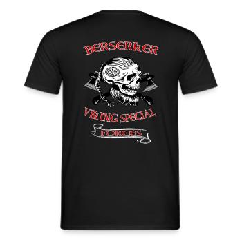 Wikinger Skull Totenkopf Axt Walhalla - Männer T-Shirt - Schwarz - Hinten - AI Model Male 178 light (178cm)