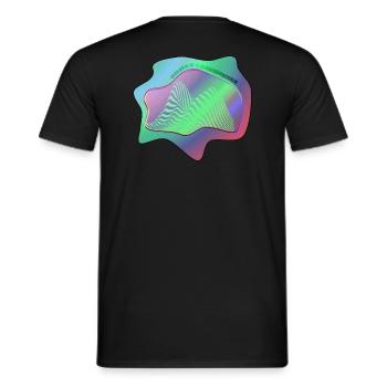 Ondes cosmiques - T-shirt homme - noir - Dos - AI Model Male 178 light (178cm)