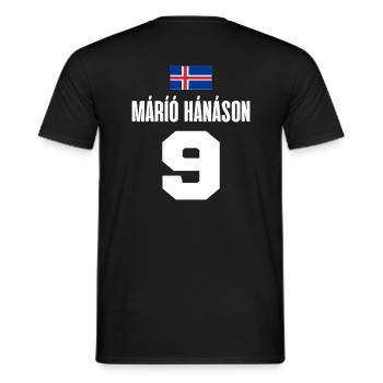 Island Sauf Trikot - Männer T-Shirt - Schwarz - Hinten - AI Model Male 178 light (178cm)