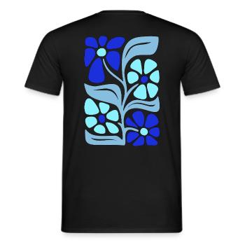 Flower Power - Männer T-Shirt - Schwarz - Hinten - AI Model Male 178 light (178cm)