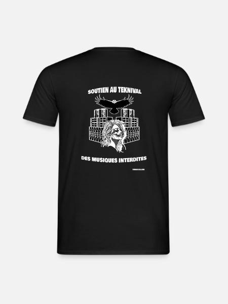 Soutien au teknival des musiques interdites - T-shirt homme - noir