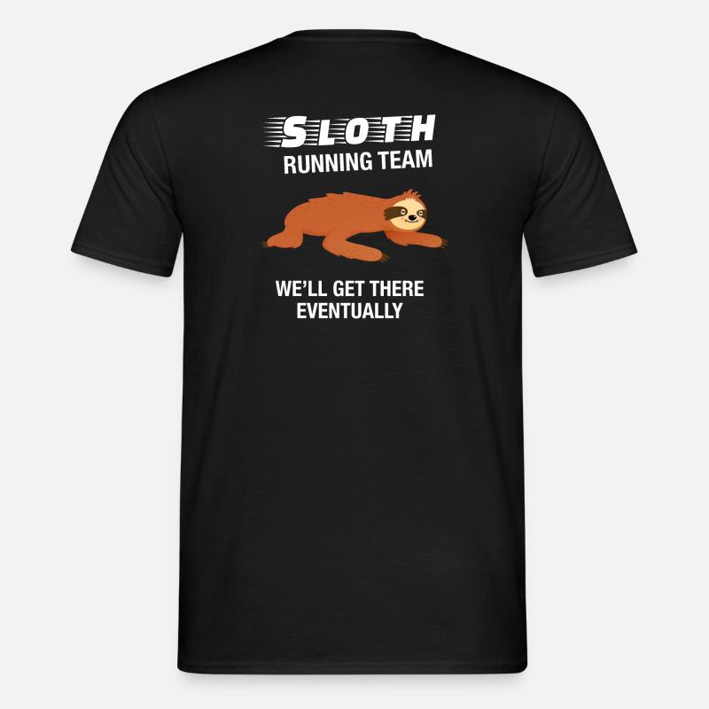 Sloth Running Team - Marathon Run Runner - T-shirt homme - noir