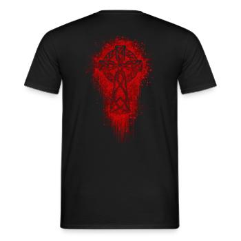 celtic cross - Croix celtique - Celtes Vikings - T-shirt homme - noir - Dos - AI Model Male 178 light (178cm)