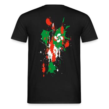 croix basque design 49 - T-shirt homme - noir - Dos - AI Model Male 178 light (178cm)