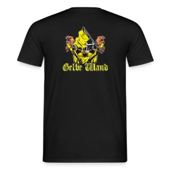 Gelbe Wand - Männer T-Shirt - Schwarz - Hinten - AI Model Male 178 light (178cm)