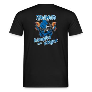 Bielefeld kämpfen und siegen - Männer T-Shirt - Schwarz - Hinten - AI Model Male 178 light (178cm)
