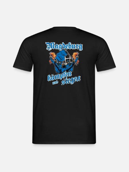 Magdeburg kämpfen und siegen - Männer T-Shirt - Schwarz