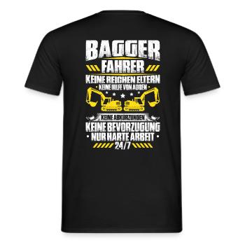 Baggerfahrer Baggerführer Baugeräteführer Bagger - Männer T-Shirt - Schwarz - Hinten - AI Model Male 178 light (178cm)