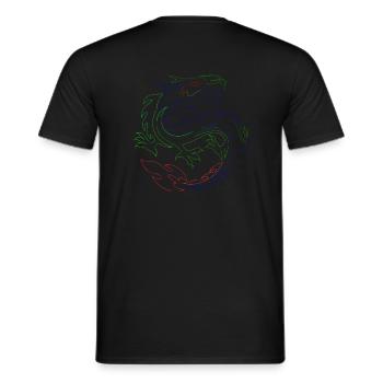 Dragon chinois Backprint - T-shirt homme - noir - Dos - AI Model Male 178 light (178cm)
