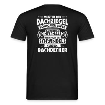 Dachdecker/Dachklempner/Dachspengler/Geschenk - Männer T-Shirt - Schwarz - Hinten - AI Model Male 178 light (178cm)