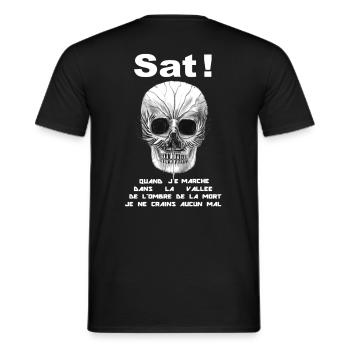 JE SUIS LE SAT - T-shirt homme - noir - Dos - AI Model Male 178 light (178cm)