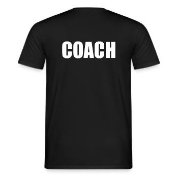 Coach on the back - Men's T-Shirt - black - Back - AI Model Male 178 light (178cm)